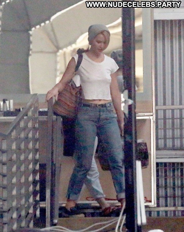 Jennifer Lawrence Paparazzi Posing Hot Pretty See Through Celebrity