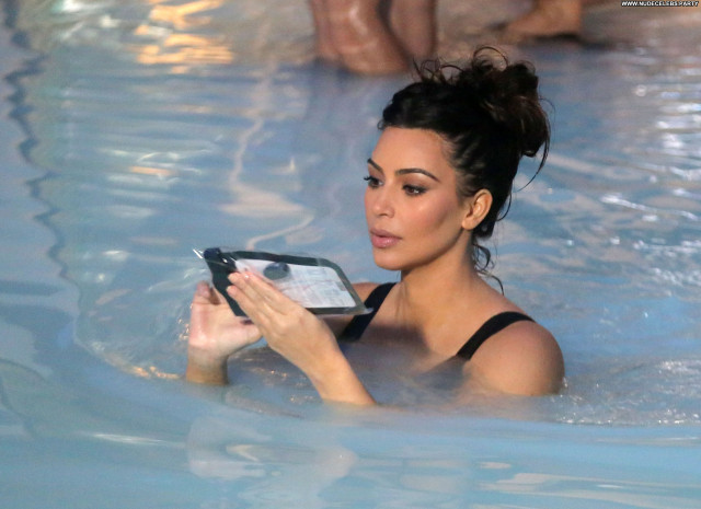 Kim Kardashian Sexy Nice Beautiful Celebrity Swimsuit Babe American