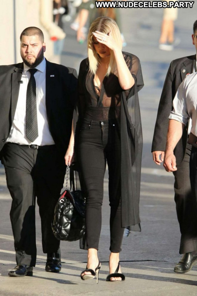 Khloe Kardashian Jimmy Kimmel Live Babe Paparazzi Posing Hot Live