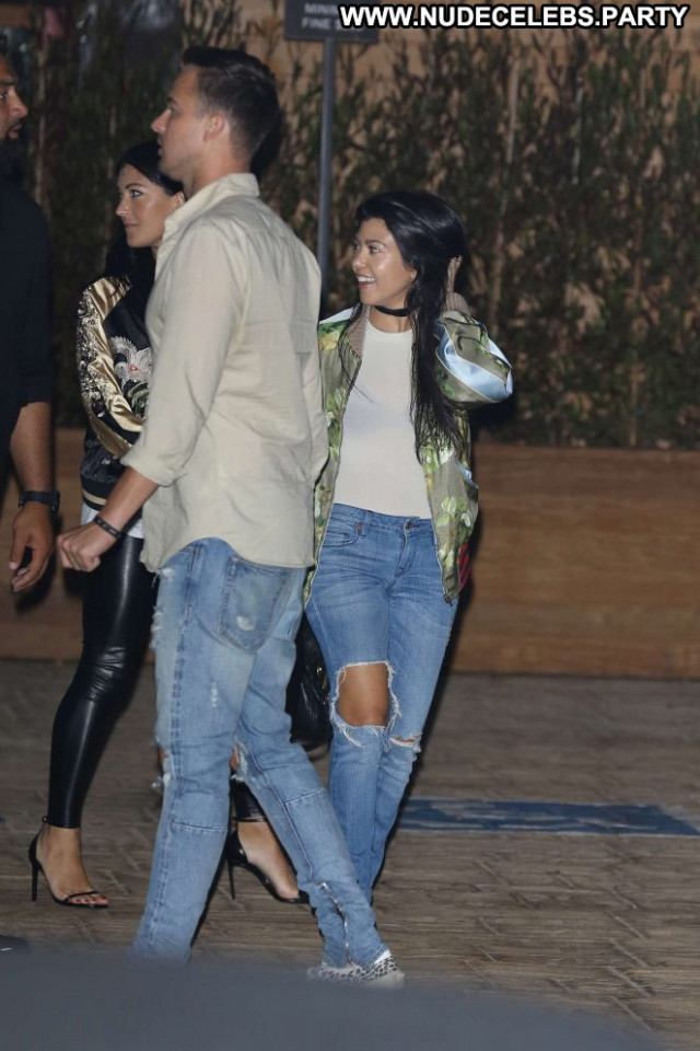 Kourtney Kardashian Celebrity Babe Beautiful Posing Hot Jeans Malibu