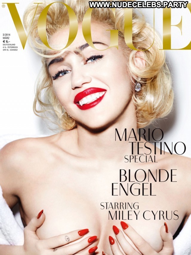 Miley Cyrus Black And White Black Celebrity Magazine Posing Hot Nude