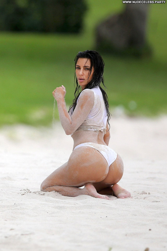 Kim Kardashian No Source Candids Photoshoot Wet Babe Beautiful Shirt