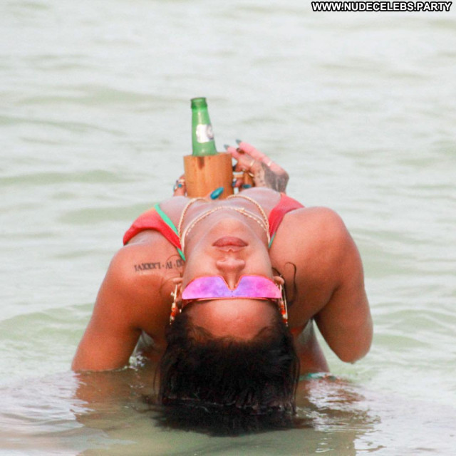 Rihanna No Source Beautiful Candids Barbados Celebrity Babe Bikini