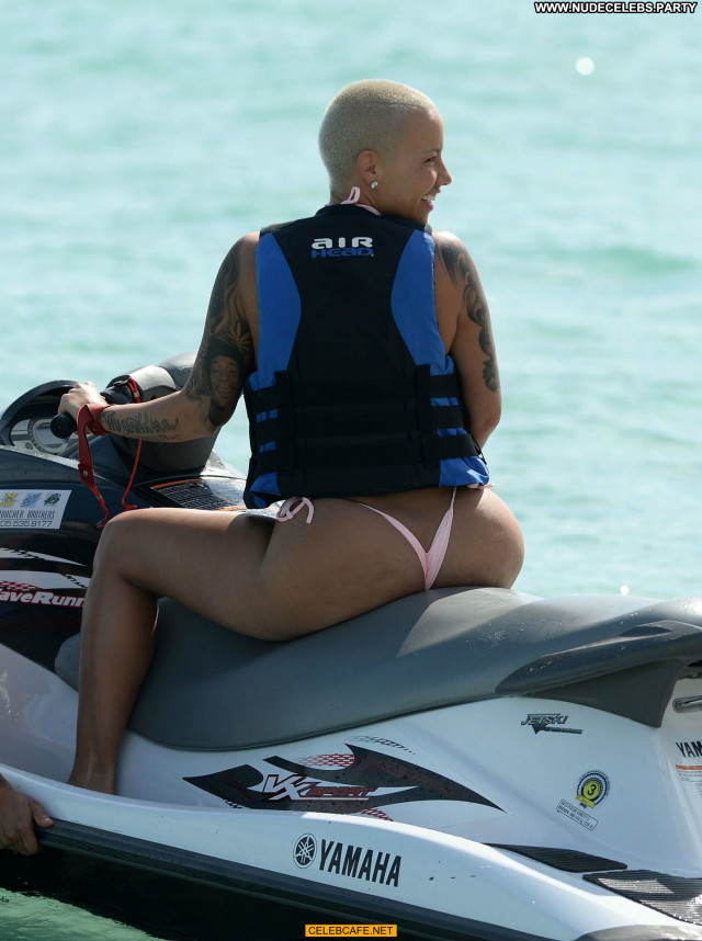 Amber Rose No Source Beach Babe Posing Hot Bikini Celebrity Beautiful