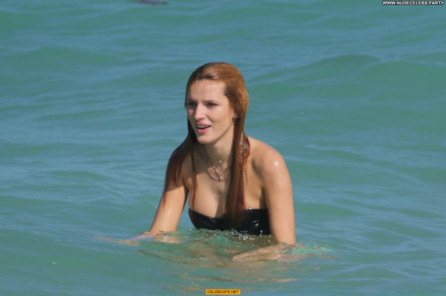 Bella Thorne Miami Beach Celebrity Beautiful Babe Bikini Beach Posing