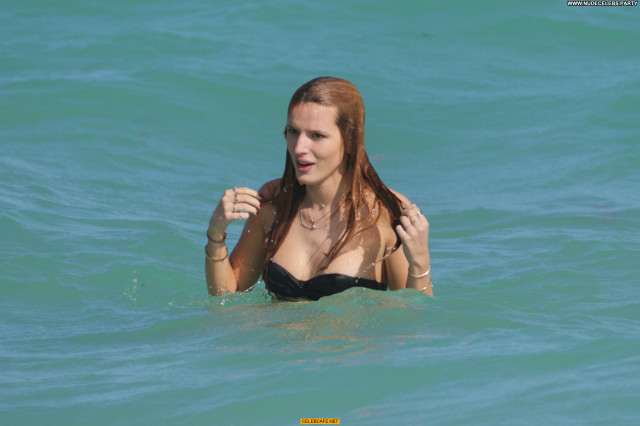 Bella Thorne Miami Beach Celebrity Beautiful Babe Bikini Beach Posing