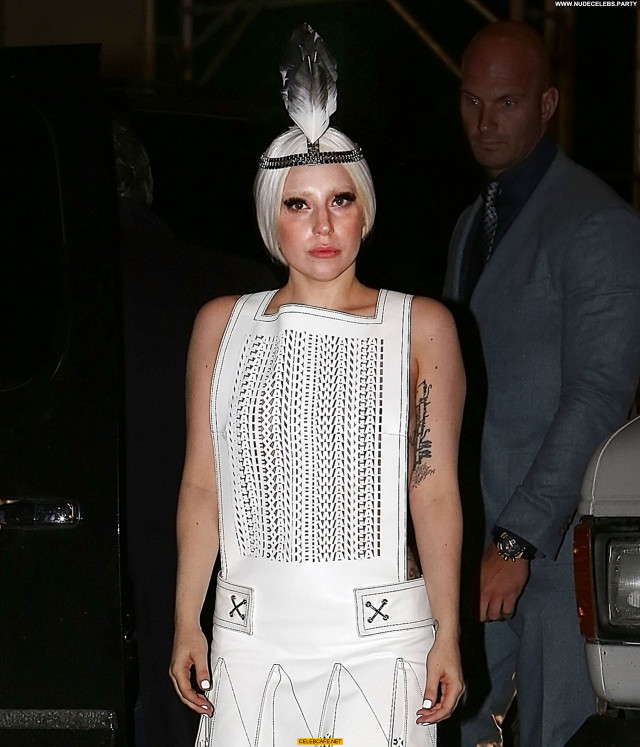 Lady Gaga No Source Fishnet Topless Babe Gag Posing Hot Celebrity
