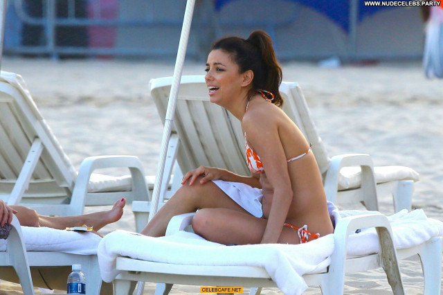 Eva Longoria The Beach Bikini Beach Celebrity Posing Hot Beautiful