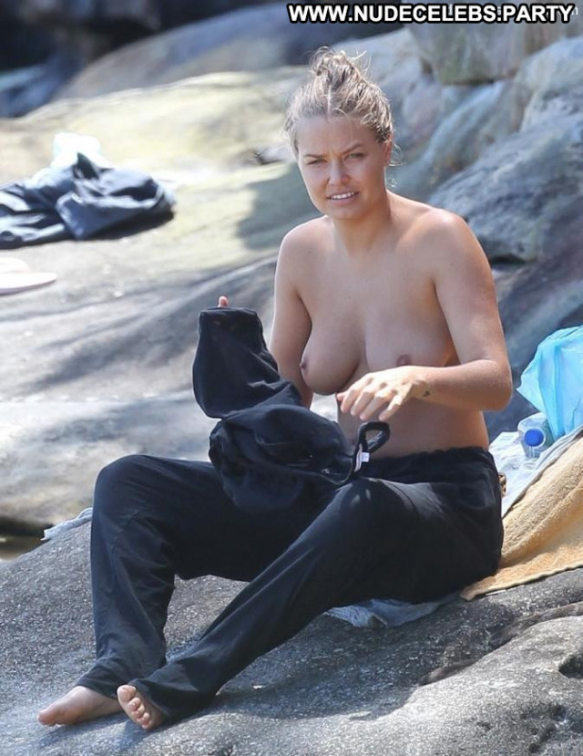Lara Bingle No Source Summer Topless Breasts Toples Australia Beach