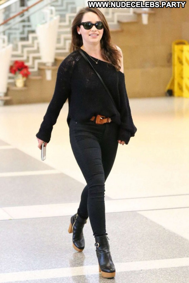 Emilia Clarke Lax Airport Beautiful Los Angeles Angel Celebrity