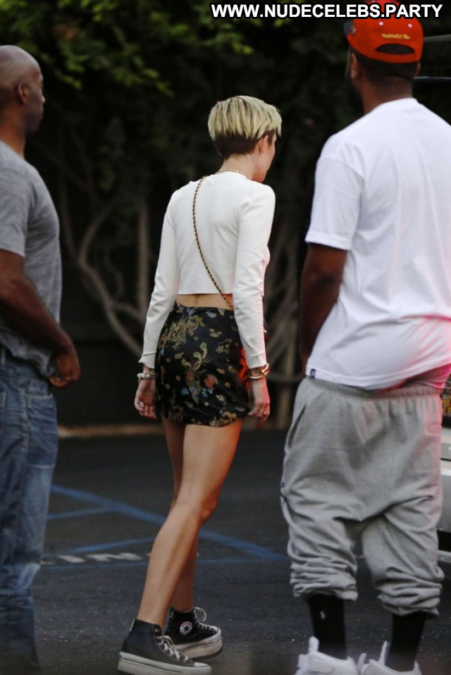 Miley Cyrus Studio City Skirt Babe Asian Paparazzi Posing Hot
