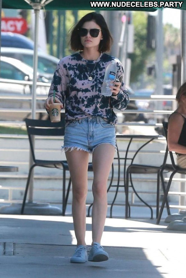 Lucy Hale Studio City Denim Shorts Paparazzi Celebrity Beautiful Babe