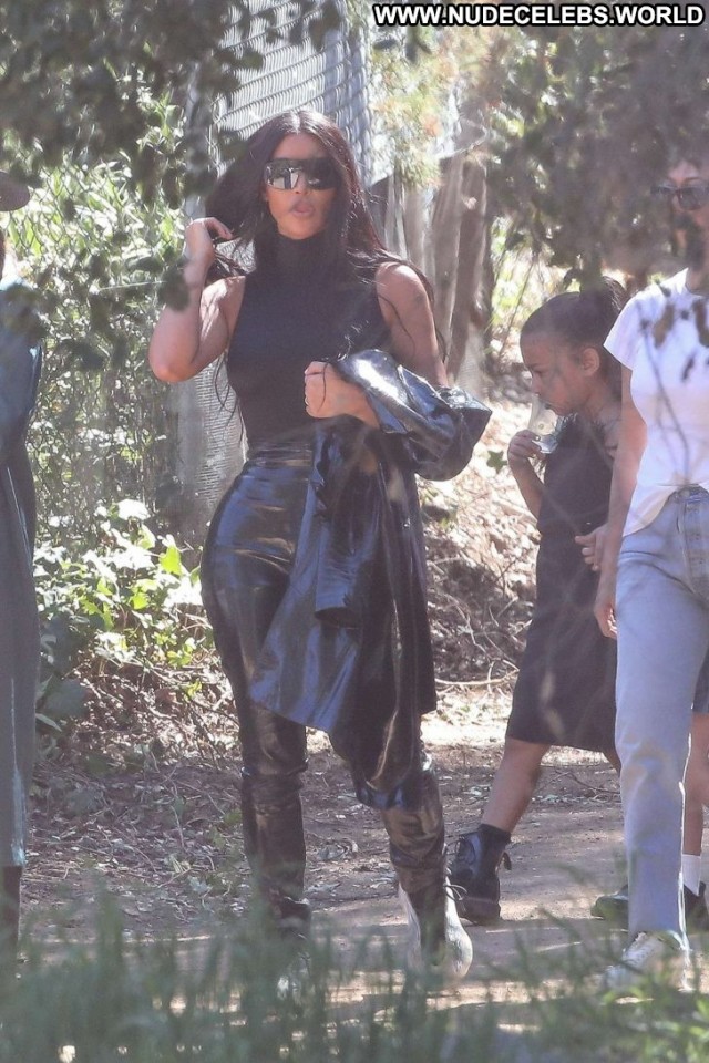 Kim Kardashian Los Angeles  Posing Hot Paparazzi Los Angeles Church