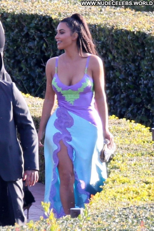 Kim Kardashian The Wedding Celebrity Beautiful Posing Hot Wedding